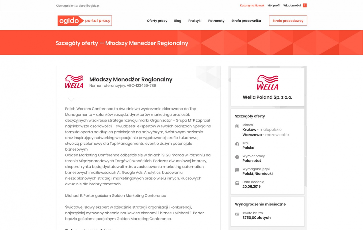 Zrzut ekranu z tabletu