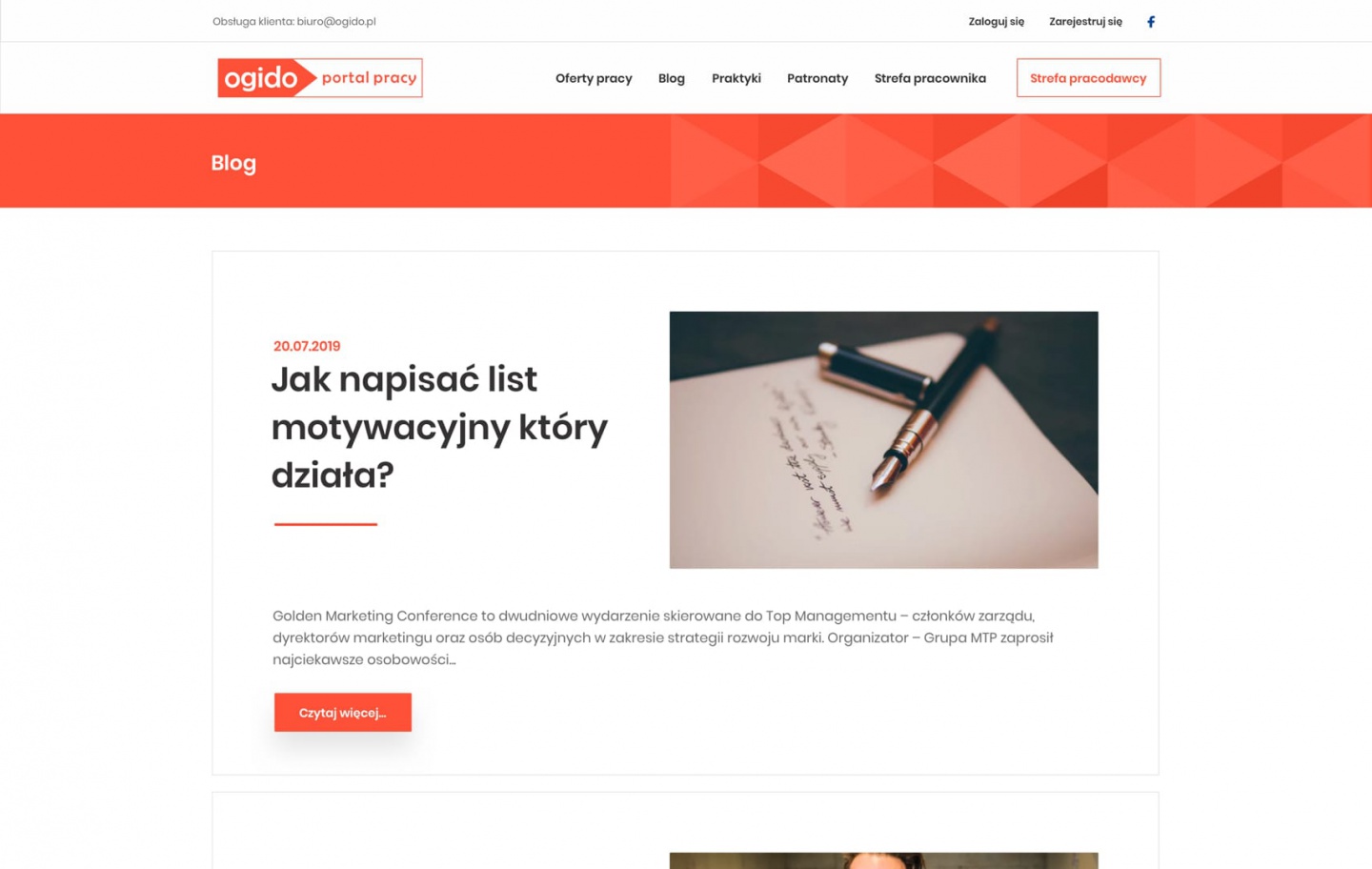 Zrzut ekranu z tabletu